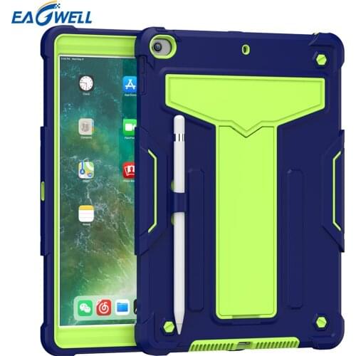 Kickstand Cover for iPad 7 7th 10.2 2019 Full Body Shockproof Portable Case Shell for iPad Pro Air 3rd Gen 10.5" Tablet Case