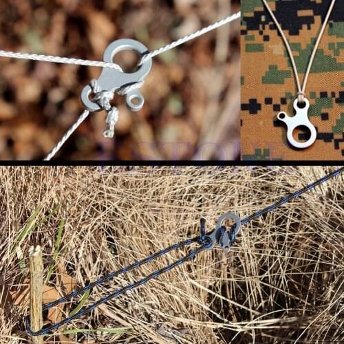 Outdoor Multi tool Tight Tent Quick Fast knot rope cord camp hike bushcraft Survive fastener travel buckle pocket kit wind