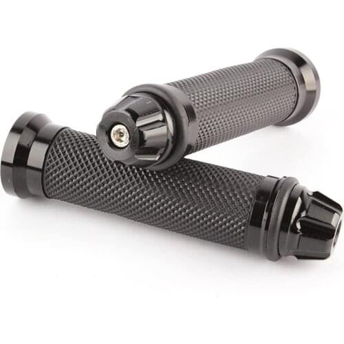 2 Pcs Universal 7/8'' 22mm Rubber Handlebar Hand Grip Bar End For Motorcycle Bike Cafe Racer Outdoor Sports Cafe Racer