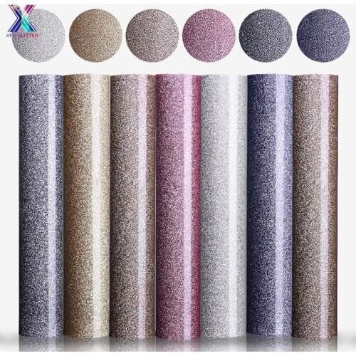 XFX HTV Vinyl cricut 1 Sheet 25x50/100cm Beautiful Color Glitter Heat Transfer Vinyl Heat Press Cutting Plotter HTV Iron on Film