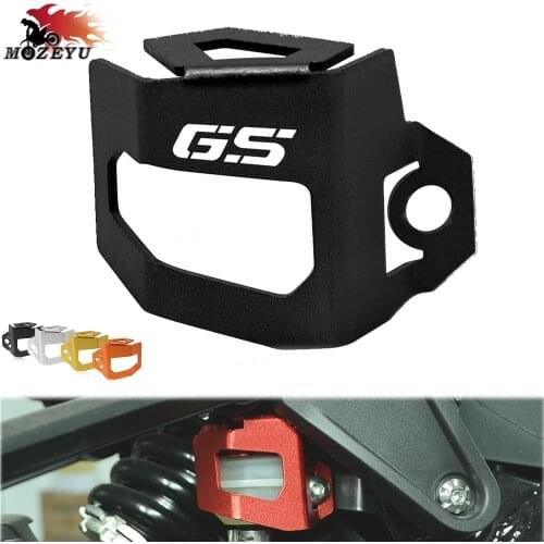With GS LOGO Rear Brake Fluid Tank Reservoir Guard Cover Protect For BMW F650GS F800GS F 650GS 800GS 2008-2012 2009 2010 2011