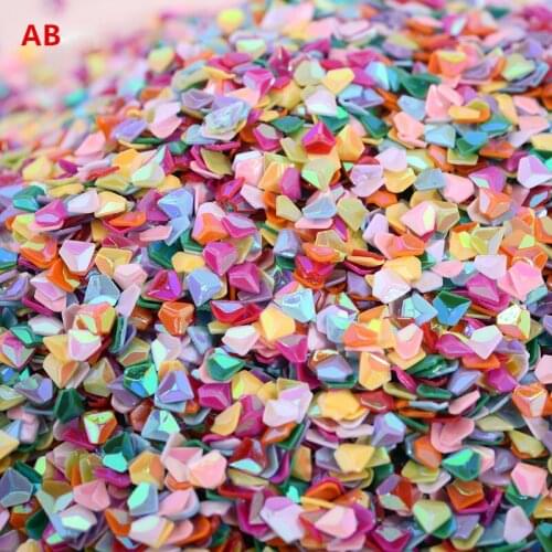 10 colors 3D diamond Shape Sequin Multicolor Loose PVC Sequins Paillettes DIY nail art decotions Accessories 20g