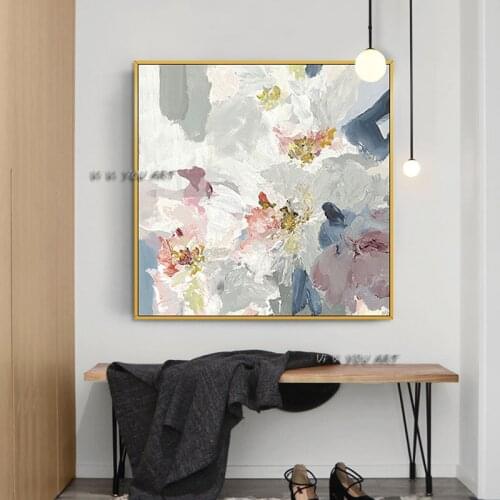 100% Handmade Painted Oil Painting Abstract Colorful Minimalist Luxury Modern Restaurant Entrance Paintings Sofa