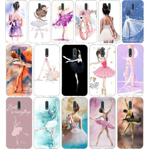 199FG Ballerina girl dancing gift Soft Silicone Tpu Cover phone Case for Nokia 2.1 2.3 3 3.1 4.2 5 5.1 Plus 7.2 6 8