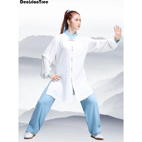 2021 tai clothing tai chi uniform cotton wushu kung fu clothing adults martial arts wing chun suit exercise clothing