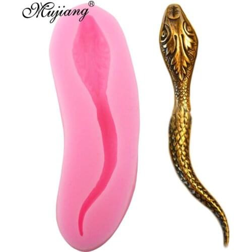 3D Snake Gecko Silicone Molds Animals Fondant Mold DIY Cake Decorating Tools Polymer Clay Soap Candy Chocolate Gumpaste Mould