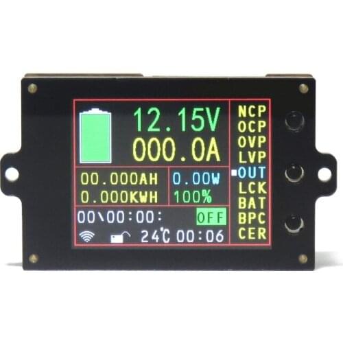 80V/500V 100A/200A/300A/500A 2.4 Inches LCD Display Wireless Voltage Meter Ammeter Battery Coulometer Capacity Power Tester