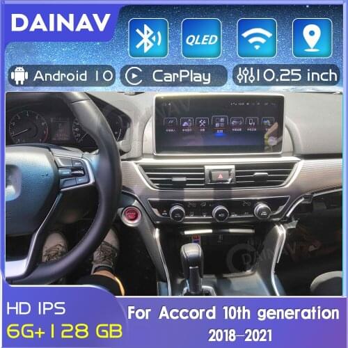 128GB car radio Android For Honda Accord 10th generation 2018-2021 car multimedia player Stereo GPS navigation Head Unit 2din