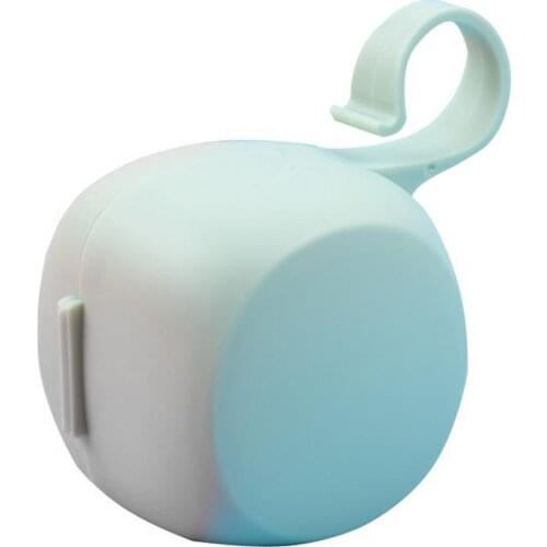 Baby Nipple Box Safe Food Grade Silicone Cute Baby Round Nipples Pacifiers Compatible Portable Soother Pacifier Storage Box