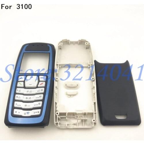 Full Housing Cover Case For Nokia 3100 Front Frame+Battery Door+Middle Cover+keypads+Logo