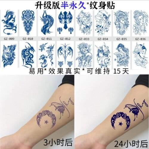 Flower Fake Tattoo Sticker For Women Dot Rose Peony Temporary Tattoos DIY Water Transfer Tatoos Girls T1926