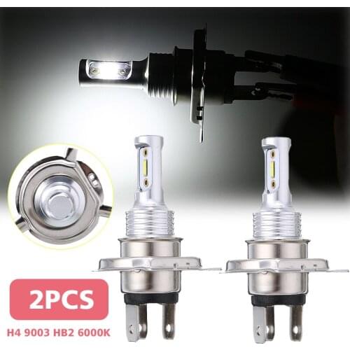 For Car LED Headlight Bulbs 1 Pair H4 9003 HB2 LED Headlight 2600W High Low Beam Bulb 6000K Super White Mayitr