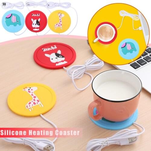 Electric Heating Pad Mugs Drink Tea Coffee Warmer Home Usb Beverage Warmer Coaster Heater Coffee Cup Mug Mat Heated Pad#dp4