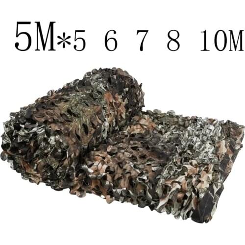 Camouflage Net 5*5 6 7 8 10 12M Sun Shelter Hunting Camo Netting Garden Hiding Mesh Fence Shadow Network Gazebos Camo Tent Cover