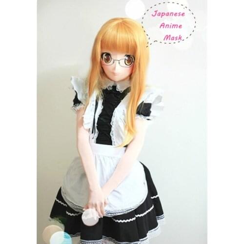 Full Head Anime Kigurumi Mask Cosplay Kigurumi Crossdresser Doll Halloween Fetish Japanese Cartoon Character Masks