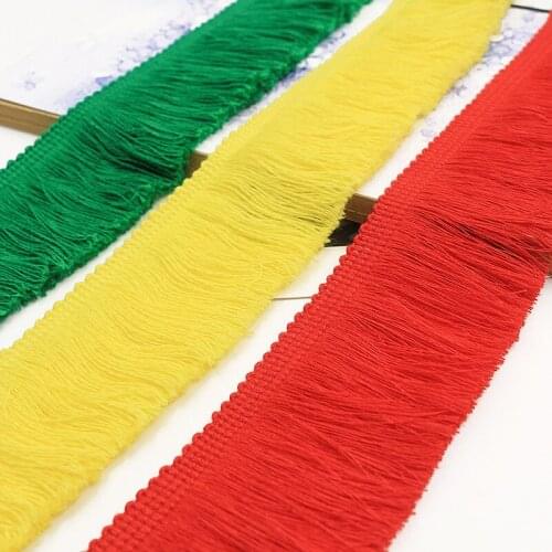 Fringe Lace Tassel Polyester Lace 25M Long Trim Ribbon Latin Dance Skirt Curtain Fringes for Sewing Clothing Accessories tassel