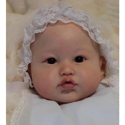 22inches Bebe reborn doll kit Lea popular lifelike real soft touch fresh color newborn doll parts DIY unfinished