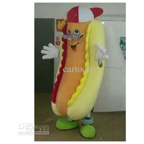 Cute Hot sale Cartoon Character Adult hot dog Dress cosplay Halloween Party Costume