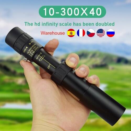 10-300x40mm Monocular Telescope Super Monocular Quality Eyepiece Portable Binoculars Hunting Night Vision Scope Camping