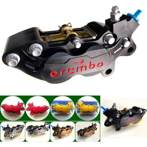 Motorcycle HF6 Axial Front Rear Brake Calipers 40mm Mounting 4 Piston Universal For Honda Yamaha Kawasaki Suzuki BWS Etc