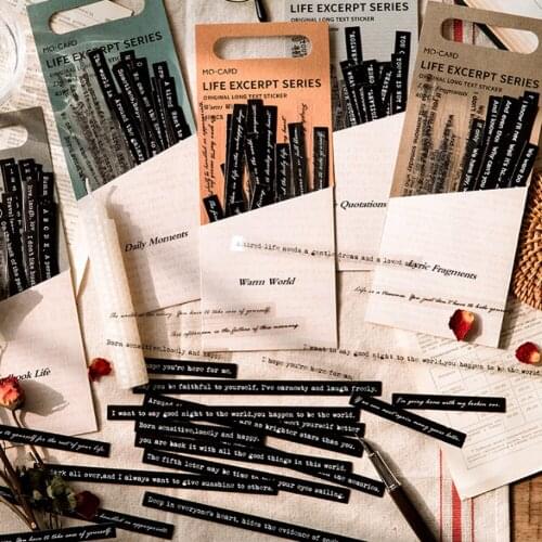 Natural Scenery Flower Stripe Stickers Life Excerpt Series DIY Diary Scrapbooking Decoration Retro Stationery Journaling Sticker