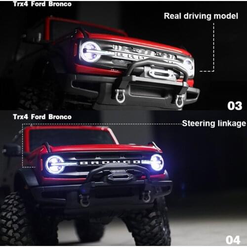 2021 new LED Light System Front & Rear Lamp Group for for 1/10 RC Crawler Car Traxxas NEW Ford Bronco TRX-4 DIY