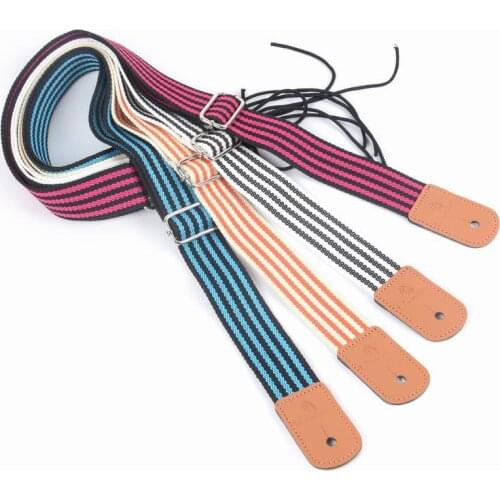 New Hot-selling Cotton Ukulele Straps Color Strip Ukulele Small Guitar Straps