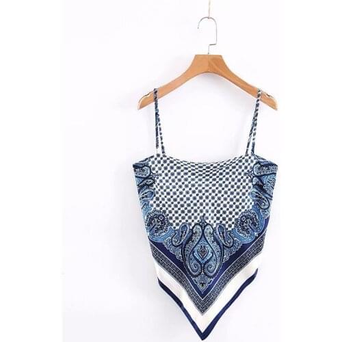 Popular new XZ30-2060 European and American Fashion Orientation Printed Suspension Garment