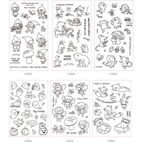 Small animals Transparent Clear Silicone Stamp/Seal for DIY scrapbooking/photo album Decorative clear stamp A7170