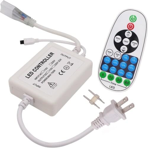 110V 220V 23KEY Remote Control Dimmer Swithing US EU UK AU Kit Power Supply Plug For Neon Led Strip Light Cold Accessories