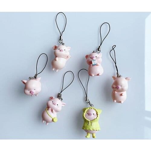Cute Pig Smart Phone Strap Lanyards for iPhone/Samsung/Xiaomi/Huawei Case Mobile Phone Strap Hang Rope Phone Charms for Girls