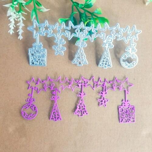 Christmas pendant star pendant gift wrapping card metal cutting die stamping die scrapbook scrapbook paper process template DIY