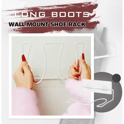 Long Boots Wall Mount Shoe Rack Boots Support Wall-Mounted Dust-Proof Long Boots Storage Rack