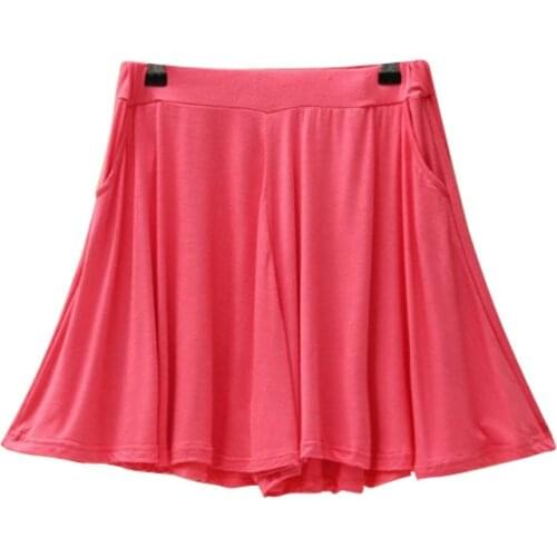 Gym Modal Loose Large Size Sexy Casual Hot Mini Pleated Shorts Skirt Female High Waist Wide Leg Thin Small sweet Girls Summer