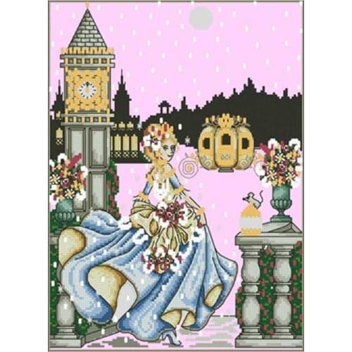 Pumpkin car patterns Counted Cross Stitch 11CT 14CT DIY Chinese Cross Stitch Kit Embroidery Needlework Sets