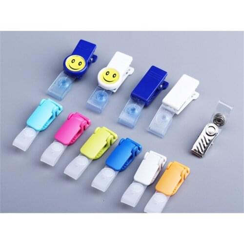 Business ID/IC Badge Card Holder ABS Clip Card Holder For Company School Clamp Badge Holder & Accessories