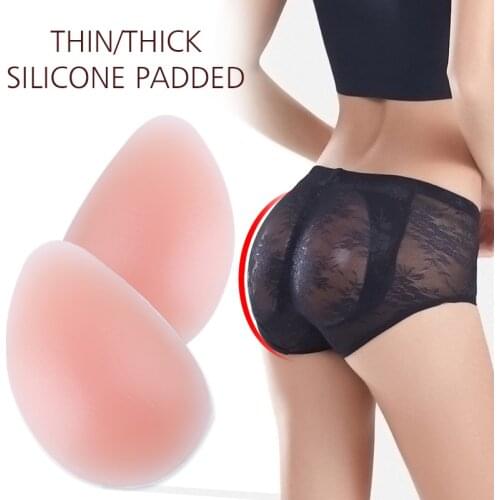 1 Pair Thin/Thick Silicone Padded Insert Hip Up Butt Lifter Bum Buttocks Enhancer Shaper For Crossdresser
