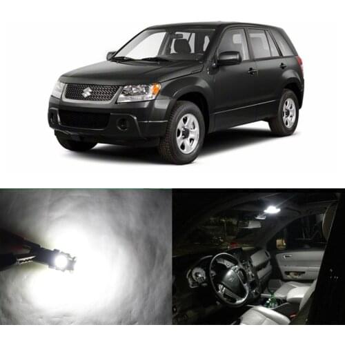 12PCs Xenon White Car Led Replacement Light Bulbs Package Kit For Suzuki Grand Vitara 2006-2013 Dome Door License Lights