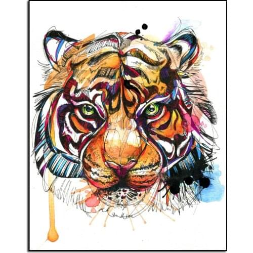 Diamond embroidery Color Tiger diamond cross stitch crystal square diamond sets unfinished decorative diamond painting