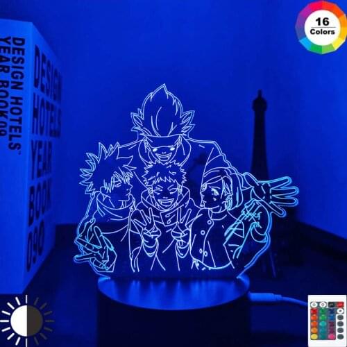 Anime Lamp Satoru Gojo Team Light Jujutsu Kaisen Led Night Light for Birthday Gift Jujutsu Kaisen Group Satoru Gojo Lamp