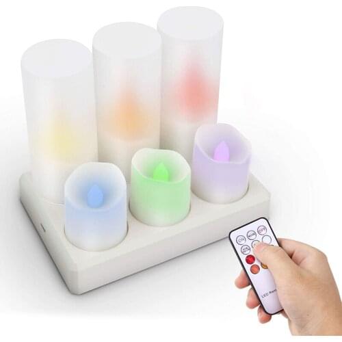 Flameless Rechargeable LED Tea Lights ,with Remote, Frosted Cups for Outdoor Halloween Pumpkin Light Christmas Decorations