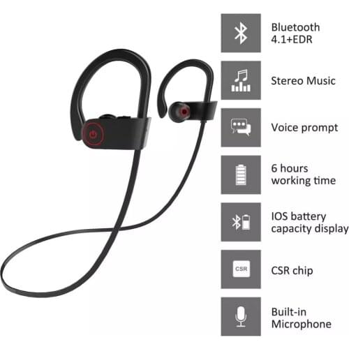 Wireless Sports Bluetooth Earphones Waterproof In Ear Headset Sporting Wireless Headphone Earbuds For Iphone 7 X Samsung Huawei