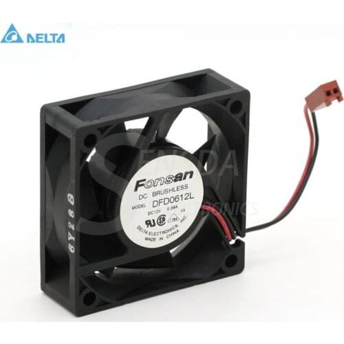 For delta Electronics DFD0612L 6cm 60mm 6020 DC 12V 0.09A Server axial industrial cooling fans
