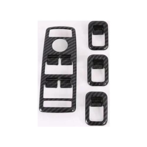 For Tesla MODEL X Left Hand Drive 4PCS ABS Car Interior Door Window Lift Glass Switch Buttons Cover Molding Car Styling