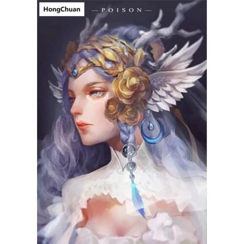 Elf beautiful girl 5D DIY square/round diamond painting cross embroidery home decoration high-end mural diamond mosaic gift