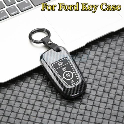 Carbon ABS Car Key Cover for Ford Fusion Mondeo Mustang Explorer Edge EcoSport for Lincoln Mondeo MKC MKZ MKX Key Case for Car