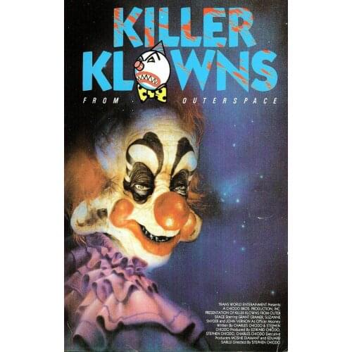 KILLER KLOWNS FROM OUTER SPACE Movie Silk Fabric Wall Poster Art Decor Sticker Bright