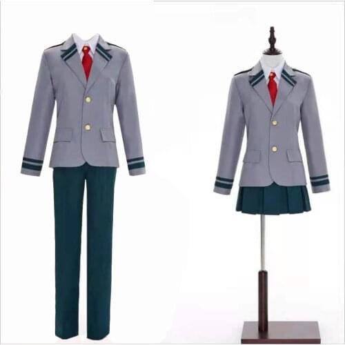 Anime My Hero Academia Cosplay Costume Midoriya Izuku Bakugou Katsuki Ochaco Uraraka High School Student