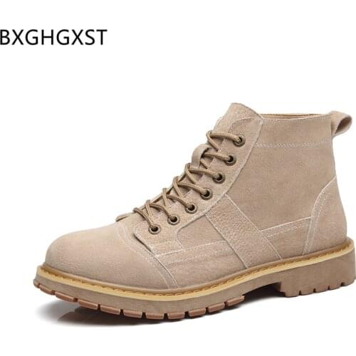 Leather Casual Shoes Desert Boots Military Boots Men Ankle Boots for Men Male Luxury Designer Shoes Los Zapatos Los Hombres