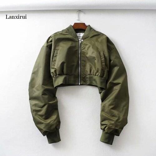 Autumn Short Women Baseball Jackets Loose Coats Women Zipper Casual Basic Jacket Bomber Coat Female Outwear Tops
